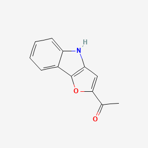 molecular formula C12H9NO2 B11902132 1-(4H-furo[3,2-b]indol-2-yl)ethanone CAS No. 62144-26-7