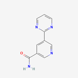 molecular formula C10H8N4O B11902215 5-(Pyrimidin-2-yl)nicotinamide CAS No. 1356111-09-5