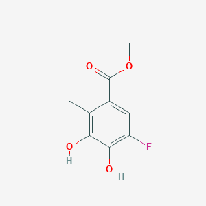 molecular formula C9H9FO4 B11902221 Methyl 5-fluoro-3,4-dihydroxy-2-methylbenzoate 