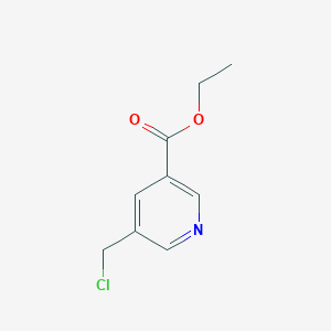 molecular formula C9H10ClNO2 B11902243 Ethyl 5-(chloromethyl)nicotinate CAS No. 1391986-90-5