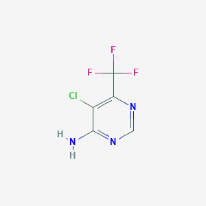 molecular formula C5H3ClF3N3 B11902281 5-Chloro-6-(trifluoromethyl)pyrimidin-4-amine CAS No. 1260763-88-9