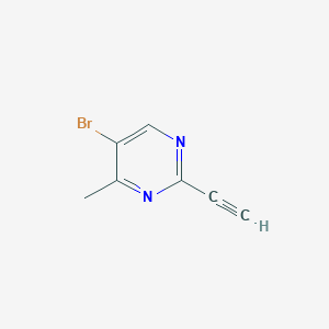 molecular formula C7H5BrN2 B11902381 5-Bromo-2-ethynyl-4-methylpyrimidine 