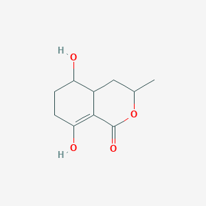 molecular formula C10H14O4 B11902384 5,8-Dihydroxy-3-methyl-3,4,4a,5,6,7-hexahydro-1H-isochromen-1-one 