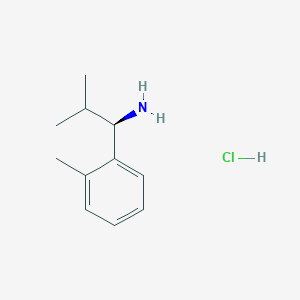 molecular formula C11H18ClN B11902388 (1R)-2-methyl-1-(2-methylphenyl)propan-1-amine;hydrochloride CAS No. 100485-64-1