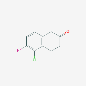 molecular formula C10H8ClFO B11902403 5-Chloro-6-fluoro-3,4-dihydronaphthalen-2(1H)-one 