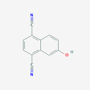 molecular formula C12H6N2O B11902412 6-Hydroxynaphthalene-1,4-dicarbonitrile CAS No. 159683-65-5