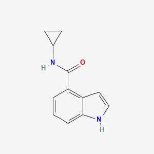 molecular formula C12H12N2O B11902429 N-cyclopropyl-1H-indole-4-carboxamide 