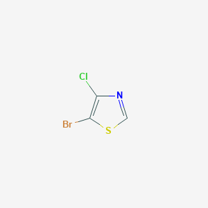 molecular formula C3HBrClNS B11902439 5-Bromo-4-chlorothiazole 