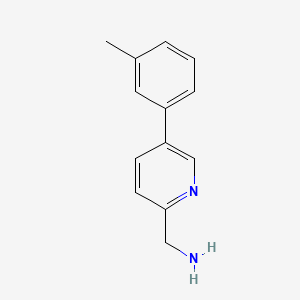 molecular formula C13H14N2 B11902451 (5-(m-Tolyl)pyridin-2-yl)methanamine 