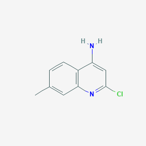 molecular formula C10H9ClN2 B11902497 2-Chloro-7-methylquinolin-4-amine 
