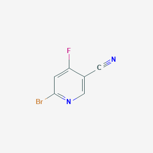 molecular formula C6H2BrFN2 B11902507 6-Bromo-4-fluoronicotinonitrile 