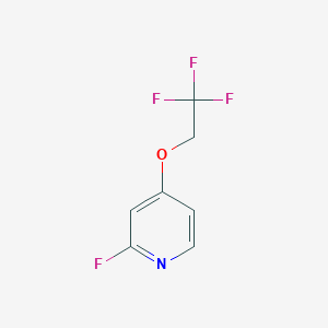 molecular formula C7H5F4NO B11902533 2-Fluoro-4-(2,2,2-trifluoroethoxy)pyridine 