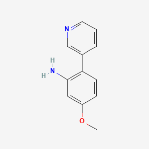 molecular formula C12H12N2O B11902540 5-Methoxy-2-(pyridin-3-yl)aniline 