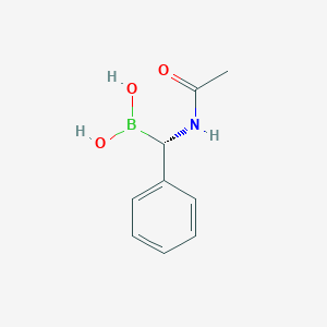 molecular formula C9H12BNO3 B11902562 Boronic acid, [(S)-(acetylamino)phenylmethyl]- CAS No. 641620-70-4