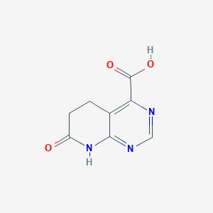molecular formula C8H7N3O3 B11902569 7-Oxo-5,6,7,8-tetrahydropyrido[2,3-d]pyrimidine-4-carboxylic acid CAS No. 893444-14-9