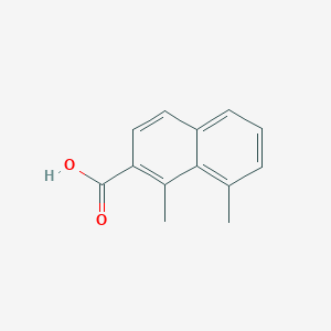 molecular formula C13H12O2 B11902583 1,8-Dimethyl-2-naphthoic acid 