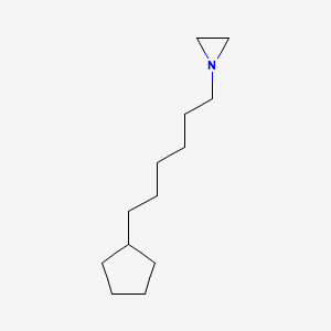 molecular formula C13H25N B11902636 1-(6-Cyclopentylhexyl)aziridine CAS No. 38914-52-2