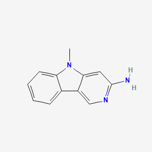 molecular formula C12H11N3 B11902637 5-Methyl-5H-pyrido[4,3-b]indol-3-amine 