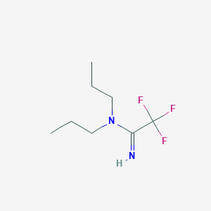 molecular formula C8H15F3N2 B11902641 2,2,2-Trifluoro-N,N-dipropylacetimidamide 