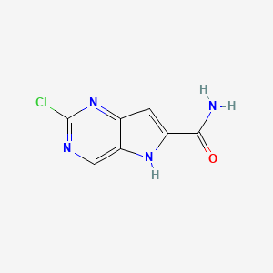 molecular formula C7H5ClN4O B11902668 2-Chloro-5H-pyrrolo[3,2-d]pyrimidine-6-carboxamide 
