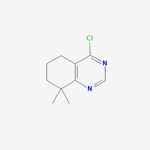 molecular formula C10H13ClN2 B11902673 4-Chloro-8,8-dimethyl-5,6,7,8-tetrahydroquinazoline CAS No. 1256955-52-8