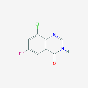 molecular formula C8H4ClFN2O B11902676 8-Chloro-6-fluoroquinazolin-4(3H)-one 