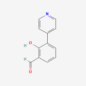 molecular formula C12H9NO2 B11902698 2-Hydroxy-3-(pyridin-4-yl)benzaldehyde 