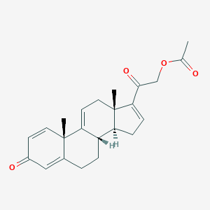 molecular formula C23H26O4 B119027 21-羟基孕烯-1,4,9(11),16-四烯-3,20-二酮 21-乙酸酯 CAS No. 37413-91-5