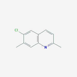 molecular formula C11H10ClN B11902714 6-Chloro-2,7-dimethylquinoline 