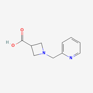molecular formula C10H12N2O2 B11902729 1-(Pyridin-2-ylmethyl)azetidine-3-carboxylic acid 