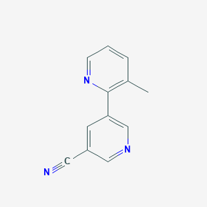 molecular formula C12H9N3 B11902767 3-Methyl-[2,3'-bipyridine]-5'-carbonitrile CAS No. 1346686-61-0