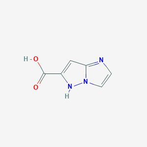 molecular formula C6H5N3O2 B119028 1H-imidazo[1,2-b]pyrazole-6-carboxylic acid CAS No. 159181-78-9