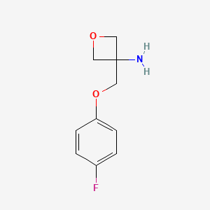 molecular formula C10H12FNO2 B11902826 3-((4-Fluorophenoxy)methyl)oxetan-3-amine 