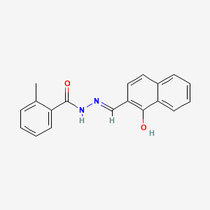 molecular formula C19H16N2O2 B1190286 N'-[(1-hydroxy-2-naphthyl)methylene]-2-methylbenzohydrazide 