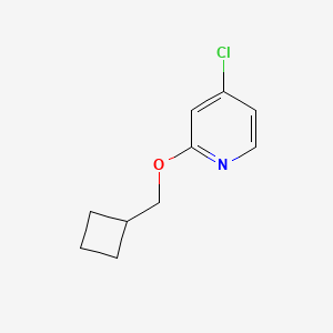 molecular formula C10H12ClNO B11902873 4-Chloro-2-(cyclobutylmethoxy)pyridine CAS No. 1346707-03-6