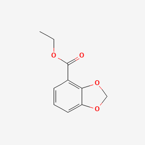 molecular formula C10H10O4 B11903001 Ethyl benzo[d][1,3]dioxole-4-carboxylate CAS No. 23158-06-7