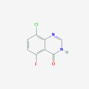 molecular formula C8H4ClFN2O B11903003 8-Chloro-5-fluoroquinazolin-4(3H)-one 