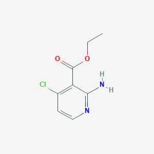 molecular formula C8H9ClN2O2 B11903017 Ethyl 2-amino-4-chloro-pyridine-3-carboxylate 