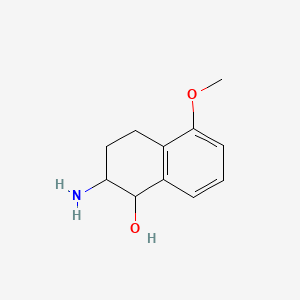molecular formula C11H15NO2 B11903023 2-Amino-5-methoxy-1,2,3,4-tetrahydronaphthalen-1-ol 