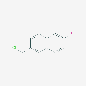 molecular formula C11H8ClF B11903075 2-(Chloromethyl)-6-fluoronaphthalene 