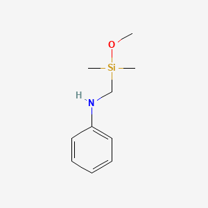 molecular formula C10H17NOSi B11903099 N-{[Methoxy(dimethyl)silyl]methyl}aniline CAS No. 53677-57-9