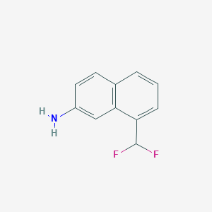 molecular formula C11H9F2N B11903121 8-(Difluoromethyl)naphthalen-2-amine 