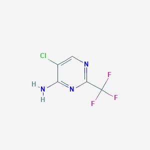 molecular formula C5H3ClF3N3 B11903137 5-Chloro-2-(trifluoromethyl)pyrimidin-4-amine 