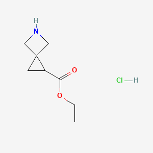 molecular formula C8H14ClNO2 B11903176 Ethyl 5-azaspiro[2.3]hexane-1-carboxylate hydrochloride 