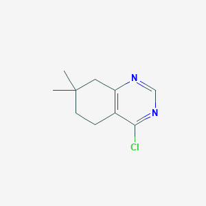 molecular formula C10H13ClN2 B11903182 4-Chloro-7,7-dimethyl-5,6,7,8-tetrahydroquinazoline 