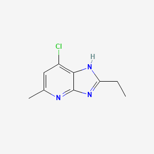 molecular formula C9H10ClN3 B11903237 7-Chloro-2-ethyl-5-methyl-3h-imidazo[4,5-b]pyridine 