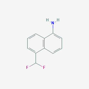 molecular formula C11H9F2N B11903286 1-Amino-5-(difluoromethyl)naphthalene 