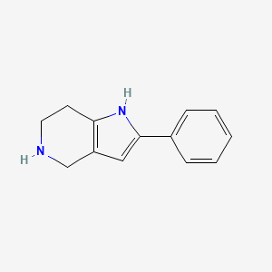 molecular formula C13H14N2 B11903310 2-Phenyl-4,5,6,7-tetrahydro-1H-pyrrolo[3,2-c]pyridine CAS No. 1177479-17-2