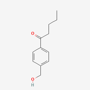 molecular formula C12H16O2 B11903316 1-(4-(Hydroxymethyl)phenyl)pentan-1-one CAS No. 30611-26-8