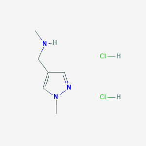 molecular formula C6H13Cl2N3 B11903363 N-Methyl-1-(1-methyl-1H-pyrazol-4-yl)methanamine dihydrochloride 